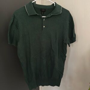 J. Crew green knitted polo